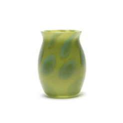 Green Vase with Green Spots