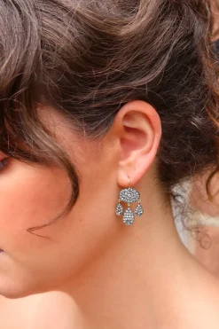 Grey Diamond Baby Dangle Earrings