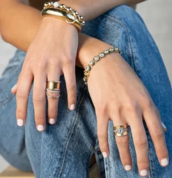 Hammered Diamond Star Cigar Band