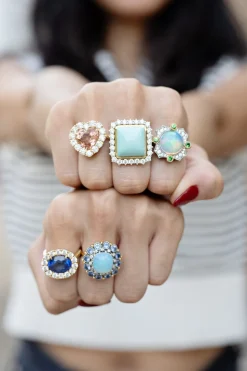 Heart Peach Tourmaline & Diamond Heirloom Bezel Ring