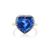 Heart-Shaped Blue Sapphire Regency Ring