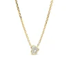 Heart Shaped Diamond Solitaire Pendant
