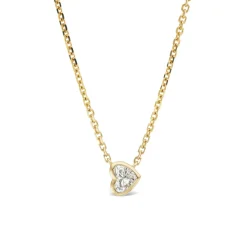 Heart Shaped Diamond Solitaire Pendant