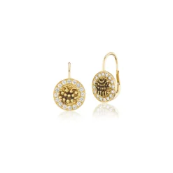 In The Money Fanam Diamond Earrings