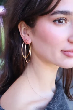 18K Large Continuous Hoop Earrings