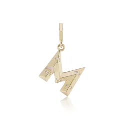 Knife Edge Large "M" Charm