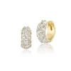 18k 3-Row Chubby Diamond Huggies