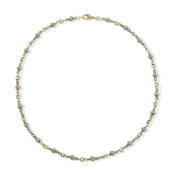 18KY Gold, Silver & Diamond Confetti Chain