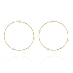 Large Diamond Solo Earrings