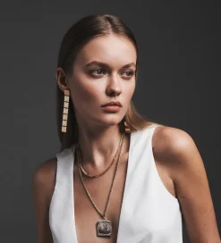 Large Foundation Drop Earrings