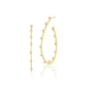 Large Hoopla Bezel Pear Shaped Hoops