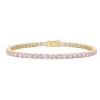 Large Invisible Pink Sapphire Bracelet