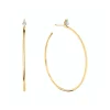Large Plain Hoops w/ Pear Diamond Studs
