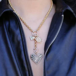 Large Pour Toujours Heart Charm