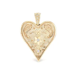 Large Southwestern Heart Charm