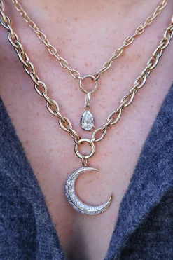 Large Teardrop Chain Necklace