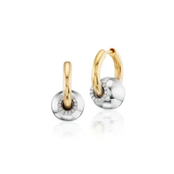 Large Two-Tone Piercing Earrings