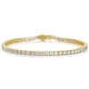 Large Yellow Gold & Diamond Invisible Tennis Bracelet