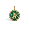 Malachite Lucky Pup Charm