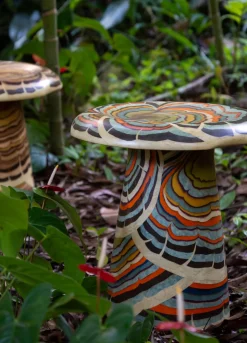 Marquetry Mushroom Stool