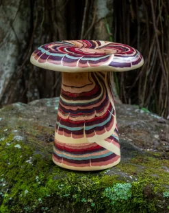 Marquetry Mushroom Stool