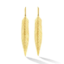 Medium Feather Drop Earrings