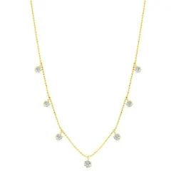 Medium Floating Diamond Necklace