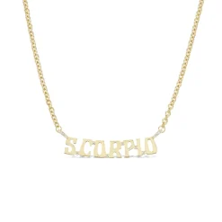 Medium "SCORPIO" Nameplate Necklace