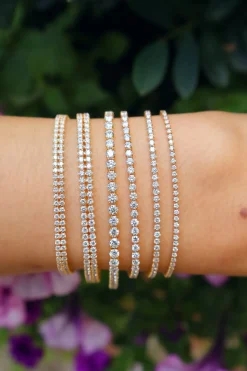 Medium Yellow Gold & Diamond Invisible Tennis Bracelet