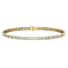Mini Double Yellow Gold & Diamond Invisible Tennis Bracelet