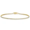 Mini Yellow Gold & Diamond Invisible Tennis Bracelet