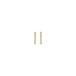 13mm Diamond Huggie Earrings