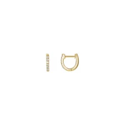10mm Diamond Huggie Earrings