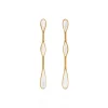 Mother of Pearl Fluid Stone Earrings