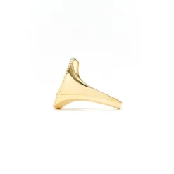 Mother of Pearl Pear Signet Ring