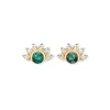 Mystic Green Tourmaline Studs