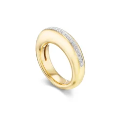 Narrow Diamond Dome Ring