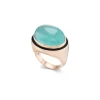 Oval Aquaprase Cabochon Ring