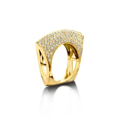 Pavé Diamond Lotus Ring