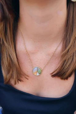 Peace Sign Pendant- Chalcedony, Grey Opal, Moonstone, Peach Moonstone