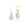 Pear Diamond Bezel Drop Earrings