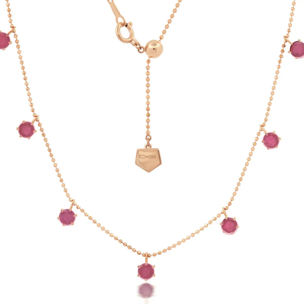 Pink Sapphire Floating Necklace
