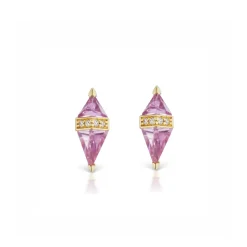 Pink Topaz Pietra Studs