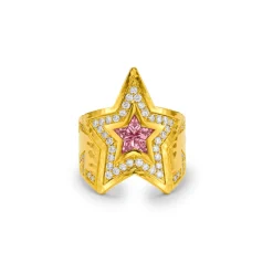 Pink Tourmaline Star Wrap Ring