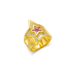 Pink Tourmaline Star Wrap Ring