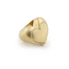 Puffed Heart Ring with Diamonds