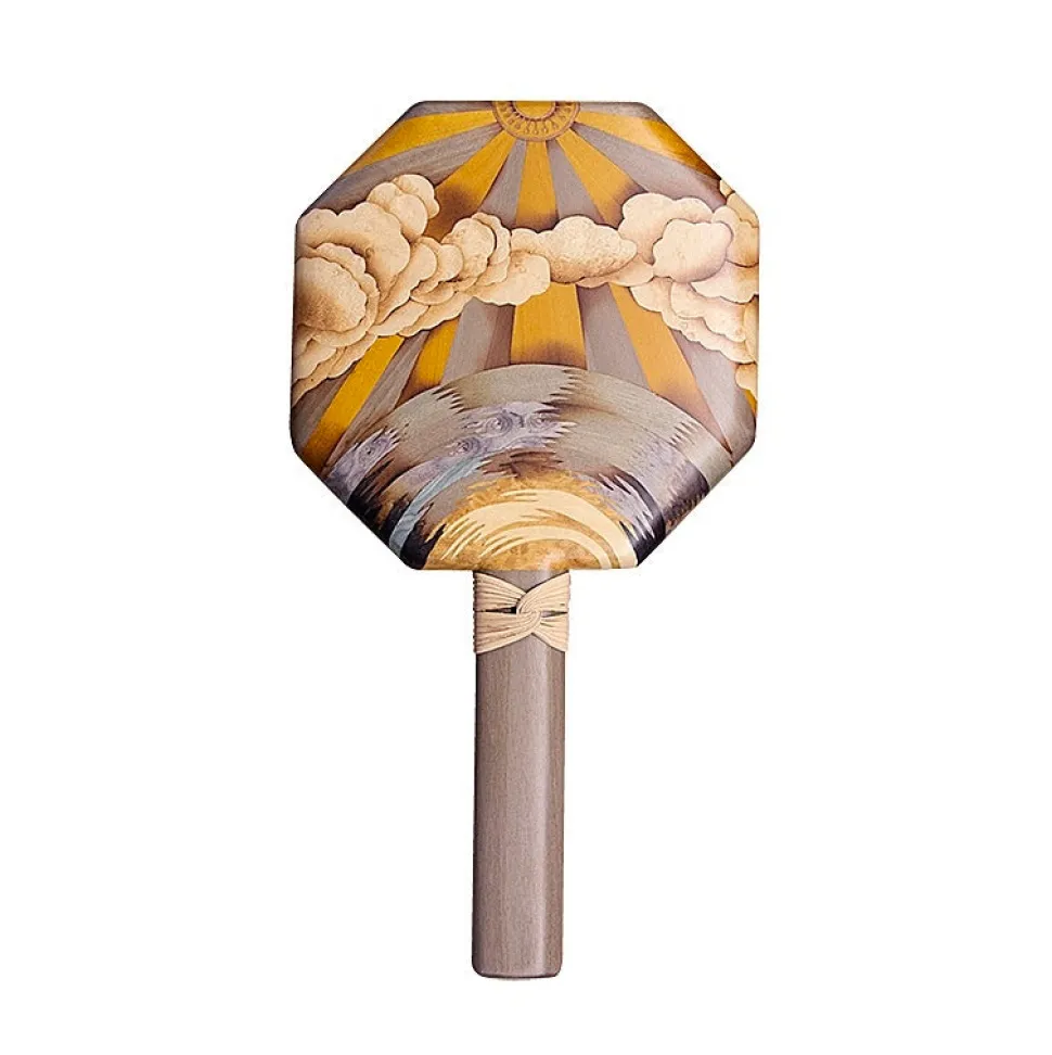 Ray of Sunshine Octagonal Marquetry Mirror
