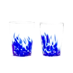 Royal Blue/ Transparent Tumbler Set