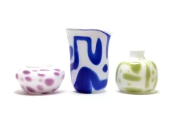 Royal Blue & White Swirl Vase