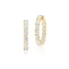 Scintilate Oval Diamond Bezel Hoop Earrings